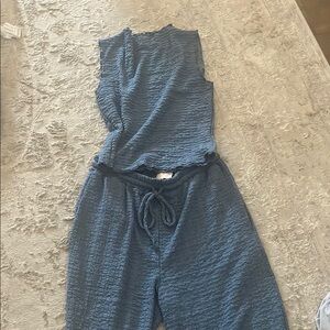 Good Luck Gem Blue Tanktop and Pants Set